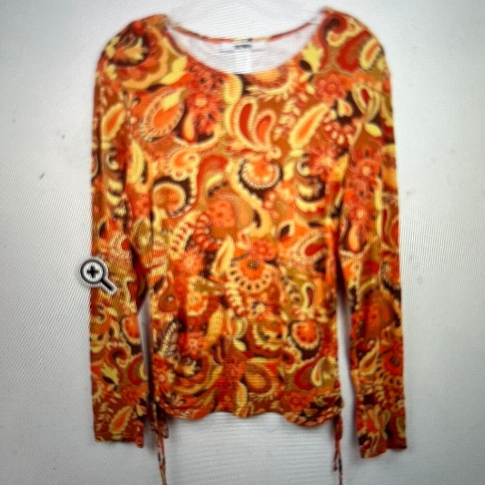 Retro Paisley Ruched Top